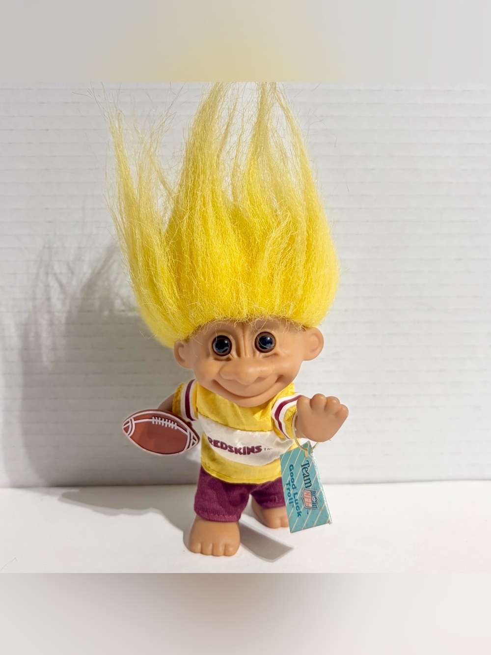 Washington Redskins Russ Good Luck Troll NFL Football 5” doll 1992 Vintage